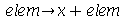 proc (elem) options operator, arrow; `+`(x, elem) end proc