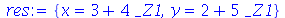 {x = `+`(3, `*`(4, `*`(_Z1))), y = `+`(2, `*`(5, `*`(_Z1)))}