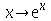 proc (x) options operator, arrow; exp(x) end proc