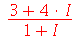 `*`(`+`(3, `*`(4, I)), `*`(`/`(`+`(1, I))))