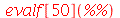 evalf[50](`%%`)
