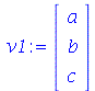 v1 := rtable(1 .. 3, [a, b, c], subtype = Vector[column])