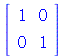 rtable(1 .. 2, 1 .. 2, [[1, 0], [0, 1]], subtype = Matrix)