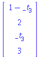 rtable(1 .. 4, [`+`(1, `-`(_t[3])), 2, _t[3], 3], subtype = Vector[column])