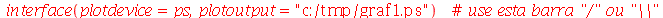 interface(plotdevice = ps, plotoutput =