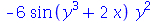 `+`(`-`(`*`(6, `*`(sin(`+`(`*`(`^`(y, 3)), `*`(2, `*`(x)))), `*`(`^`(y, 2))))))