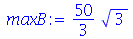 `+`(`*`(`/`(50, 3), `*`(`^`(3, `/`(1, 2)))))