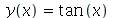 y(x) = tan(x)