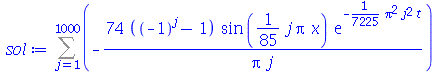 Sum(`+`(`-`(`/`(`*`(74, `*`(`+`(`^`(-1, j), `-`(1)), `*`(sin(`+`(`*`(`/`(1, 85), `*`(j, `*`(Pi, `*`(x)))))), `*`(exp(`+`(`-`(`*`(`/`(1, 7225), `*`(`^`(Pi, 2), `*`(`^`(j, 2), `*`(t))))))))))), `*`(Pi, ...