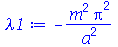 `+`(`-`(`/`(`*`(`^`(m, 2), `*`(`^`(Pi, 2))), `*`(`^`(a, 2)))))