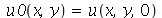 u0(x, y) = u(x, y, 0)