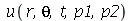 u(r, theta, t, p1, p2)