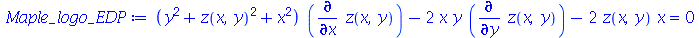 `+`(`*`(`+`(`*`(`^`(y, 2)), `*`(`^`(z(x, y), 2)), `*`(`^`(x, 2))), `*`(diff(z(x, y), x))), `-`(`*`(2, `*`(x, `*`(y, `*`(diff(z(x, y), y)))))), `-`(`*`(2, `*`(z(x, y), `*`(x))))) = 0