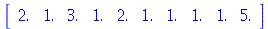 rtable(1 .. 10, [2., 1., 3., 1., 2., 1., 1., 1., 1., 5.], subtype = Vector[row])