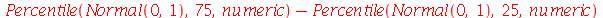 `+`(Percentile(Normal(0, 1), 75, numeric), `-`(Percentile(Normal(0, 1), 25, numeric)))