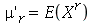 (diff(mu(x), x))[r] = E(`^`(X, r))