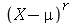 `^`(`+`(X, `-`(mu)), r)
