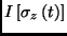 $I\left[ \sigma _{z}\left( t\right) \right] $