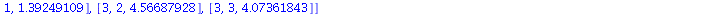 [[1, 1, 4.78753418], [1, 2, .48770202], [1, 3, .63493408], [2, 1, 2.73440760], [2, 2, 3.16179623], [2, 3, 4.52895969], [3, 1, 1.39249109], [3, 2, 4.56687928], [3, 3, 4.07361843]]