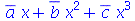 `+`(`*`(conjugate(a), `*`(x)), `*`(conjugate(b), `*`(`^`(x, 2))), `*`(conjugate(c), `*`(`^`(x, 3))))