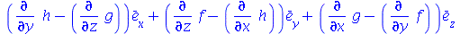 `+`(`*`(`+`(diff(h, y), `-`(diff(g, z))), `*`(`#mover(mi(