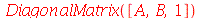 DiagonalMatrix([A, B, 1])