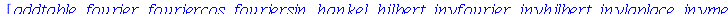 [addtable, fourier, fouriercos, fouriersin, hankel, hilbert, invfourier, invhilbert, invlaplace, invmellin, laplace, mellin, savetable]