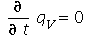 diff(q[V], t) = 0