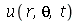 u(r, theta, t)