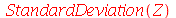 StandardDeviation(Z)