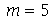 m = 5