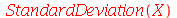 StandardDeviation(X)