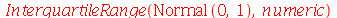 InterquartileRange(Normal(0, 1), numeric)