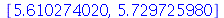 [5.610274020, 5.729725980]