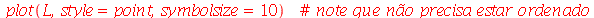 plot(L, style = point, symbolsize = 10)