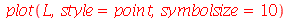 plot(L, style = point, symbolsize = 10)